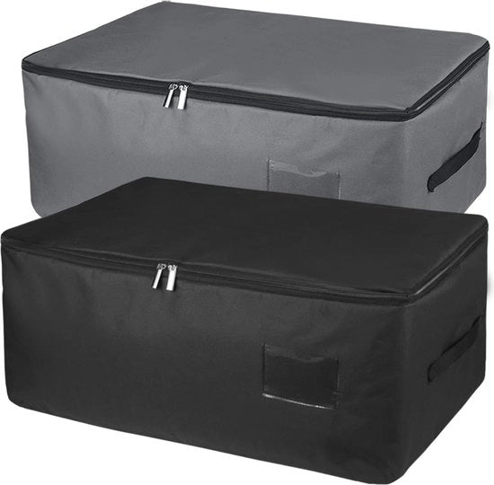 Ottima custodia per letto pieghevole con chiusura a raccordo - Organizzatore pieghevole per coperte, cuscini e abiti (56 x 35 x 25 cm)