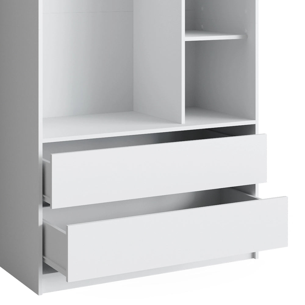 Vicco Guardaroba per bambini Bianco 100 x 200 cm con 2 cassetti
