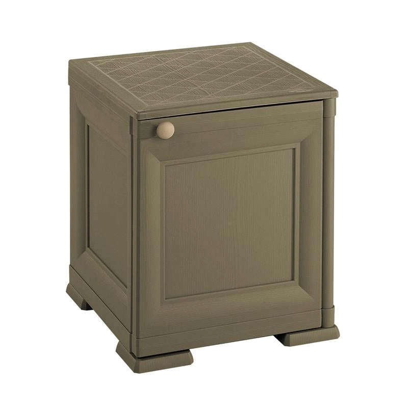 MOBILE 1 MODULO WENGÉ 40X43X46 CM CON ANTA FINITURA LEGNO – CONTENITORE COMPATTO SALVASPAZIO PER ZONA LIVING E INGRESSO
