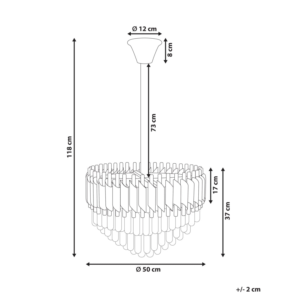 Lampadario Lampada a sospensione in ferro nero e oro con cristalli Illuminazione Glamour