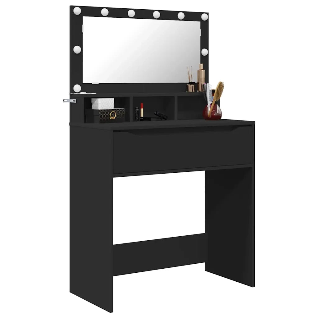 Tavoli da Trucco per Camera da Letto Nero 80 x 39,6 x 135 cm 888968