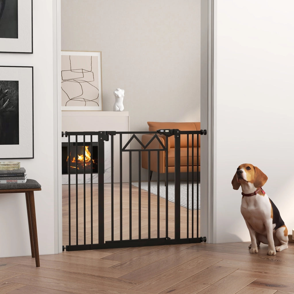 Barriera per Animali Domestici ¨C zephmum ¨C 74-100x76 cm Nero