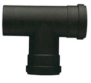 RACCORDO T TUBO ISPEZIONE D.8 MF PER STUFA PELLET PORCELLANATO NERO OPACO MM.1,2 C/GUARNIZIONE