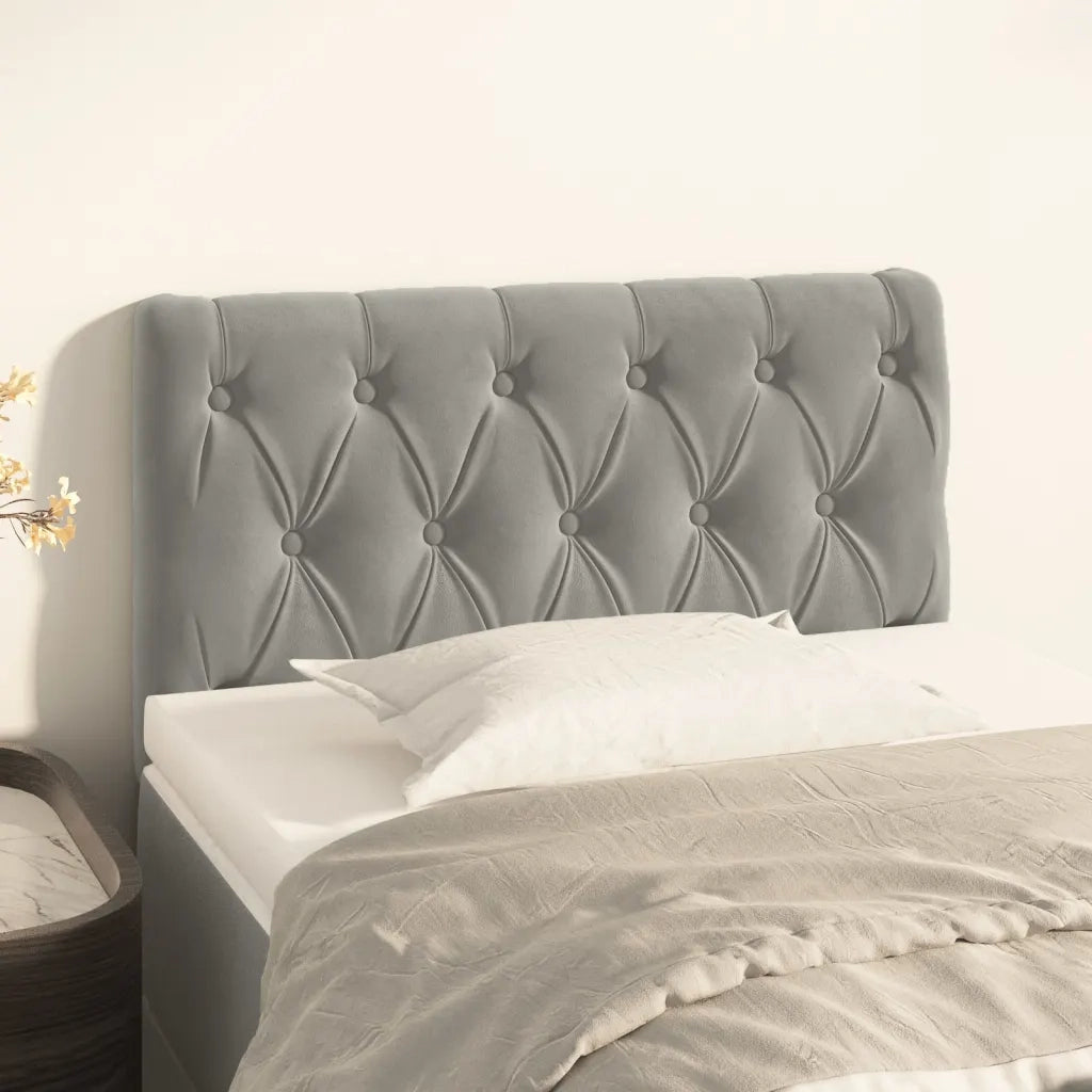 Testiera | Testata Grigio Chiaro 80x7x78/88 cm in Velluto
