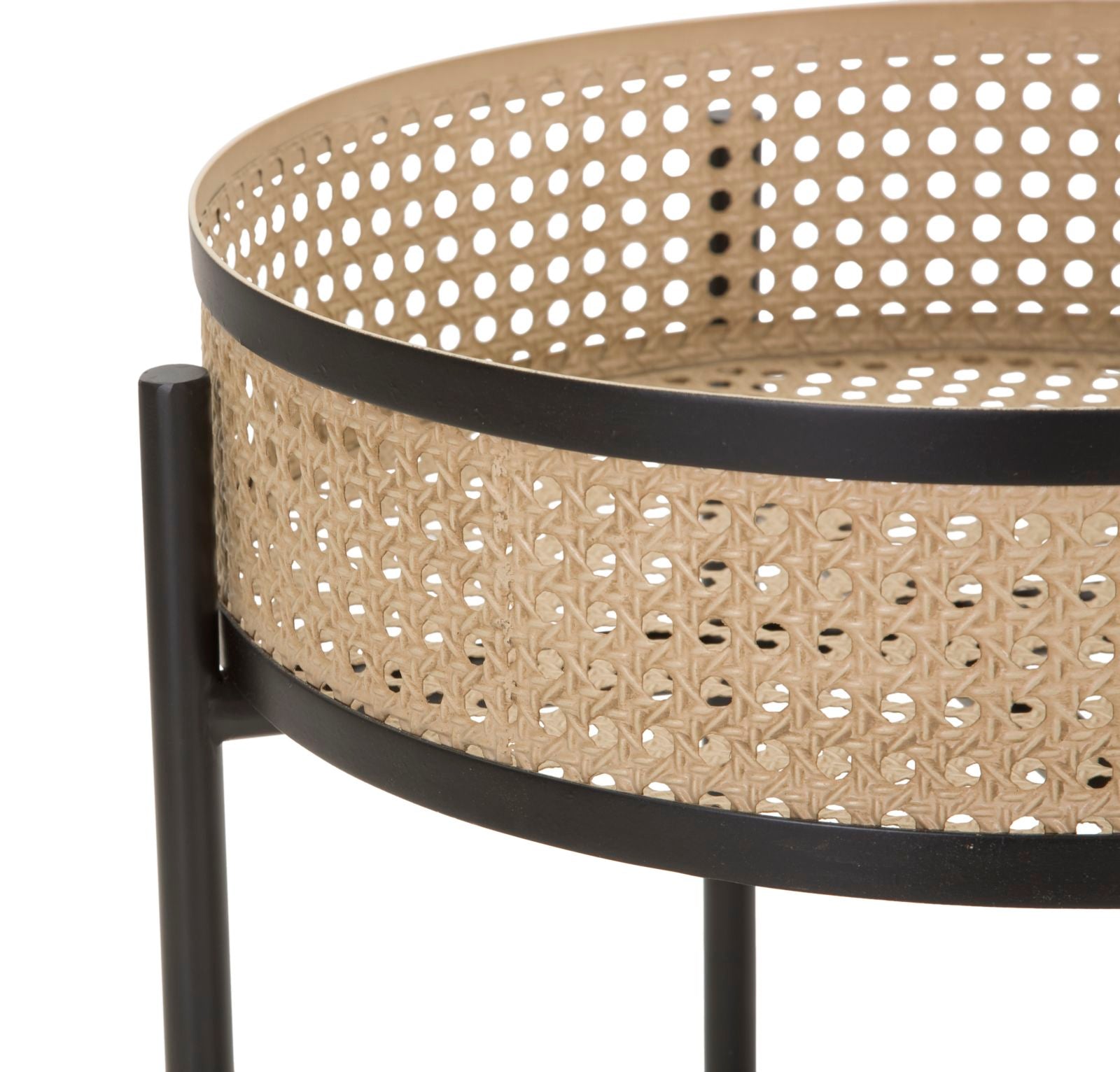 Set 2 Portavasi Ø40x50-35x40 cm in Metallo Ciotole Rimovibili