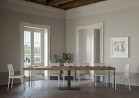 Consolle Allungabile 90-300x40x77 cm in Nobilitato Marrone