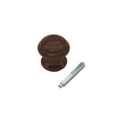Pomolo fisso per porta SAGUATTI 871/60UQ in alluminio marrone lucido