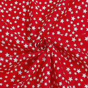 Tessuto di cotone 3 m x 1,55 m - Tela rossa - Disegno stellato - Tessuto a strisce - Ideale per progetti di cucito creativo - Perfetto per progetti DIY