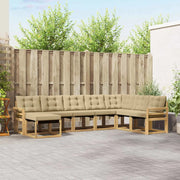 Set di divani da esterno 8 pz Bianco e Beige 3389767