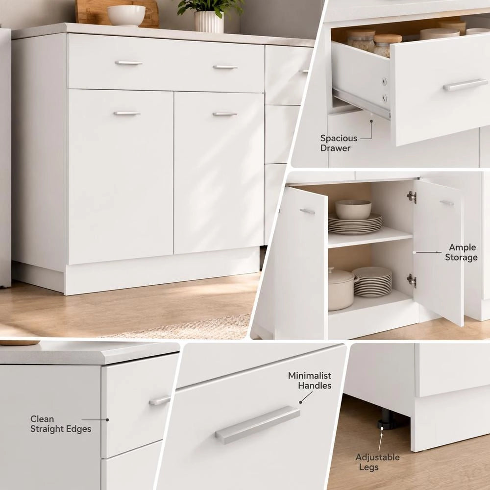 Drawer Unit Lyon White 80x46x81.5 Cm Wood-based Material