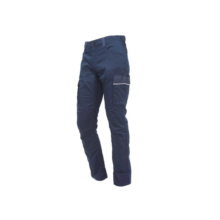 PANTALONE CARGO CRAZY IN TC STRETCH SLIM FIT  tg.L  westlake blue    UPOWER