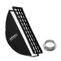 Essential Striplight Softbox 22x90cm + adattatore softbox per Profoto (diametro esterno: 15,2 cm), ruotabile a 360°, facile da montare, griglia inclusa, adattatore Bowens