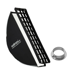 Essential Striplight Softbox 22x90cm + adattatore softbox per Profoto (diametro esterno: 15,2 cm), ruotabile a 360°, facile da montare, griglia inclusa, adattatore Bowens