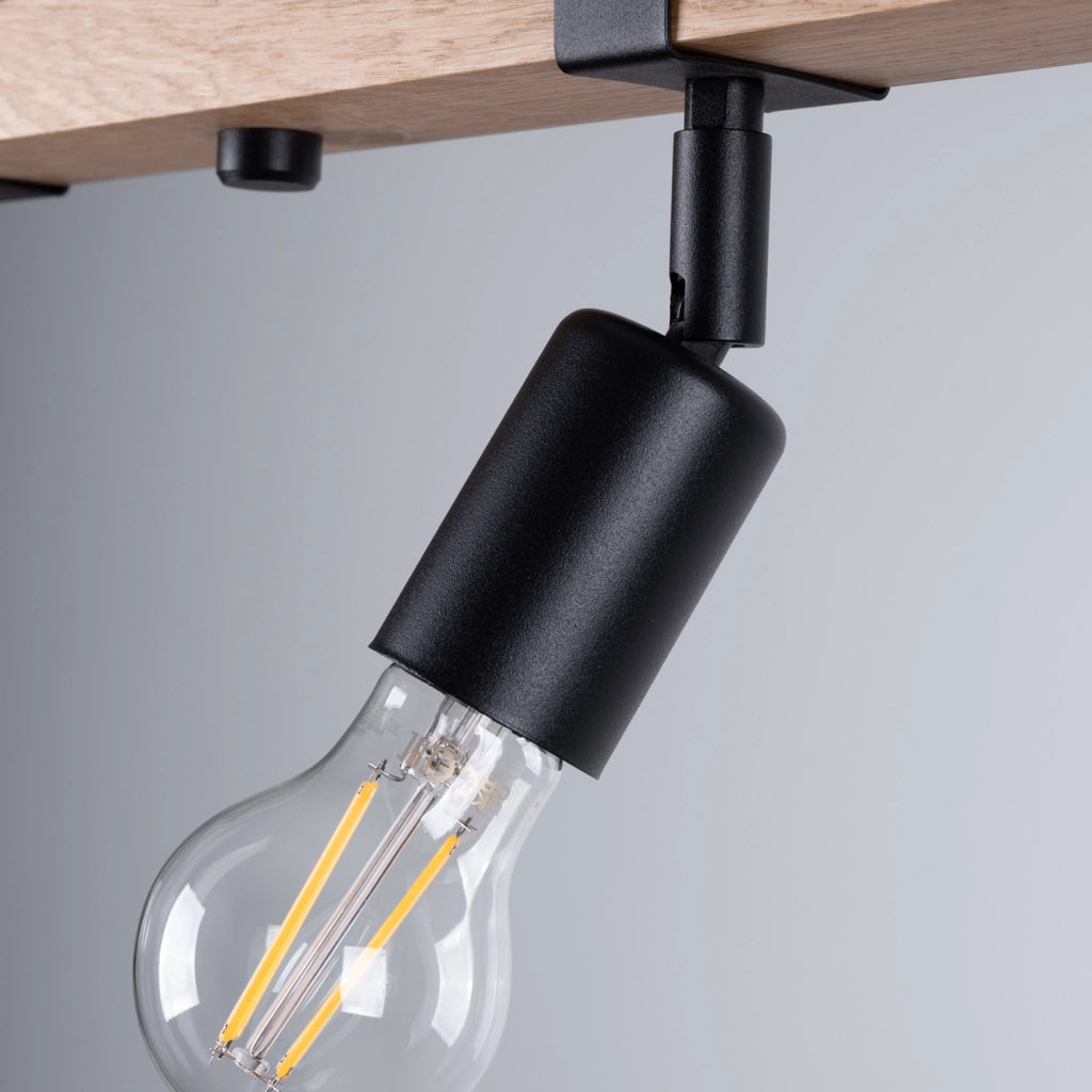 Spot soffitto industriale nero 4xE27 LIMERO Pure Lume