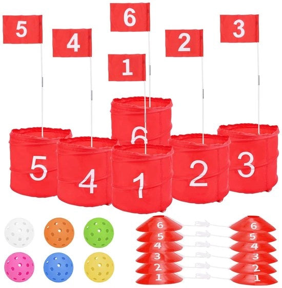 Gioco da Golf per Giardino e Spiaggia - 6 Buche - Completo Set per Adulti e Bambini