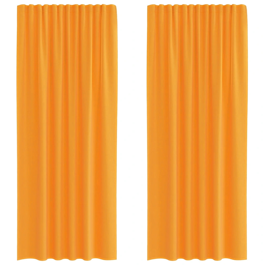 Tende in Voile con Tasche per Aste 2 pz Arancio 4102194