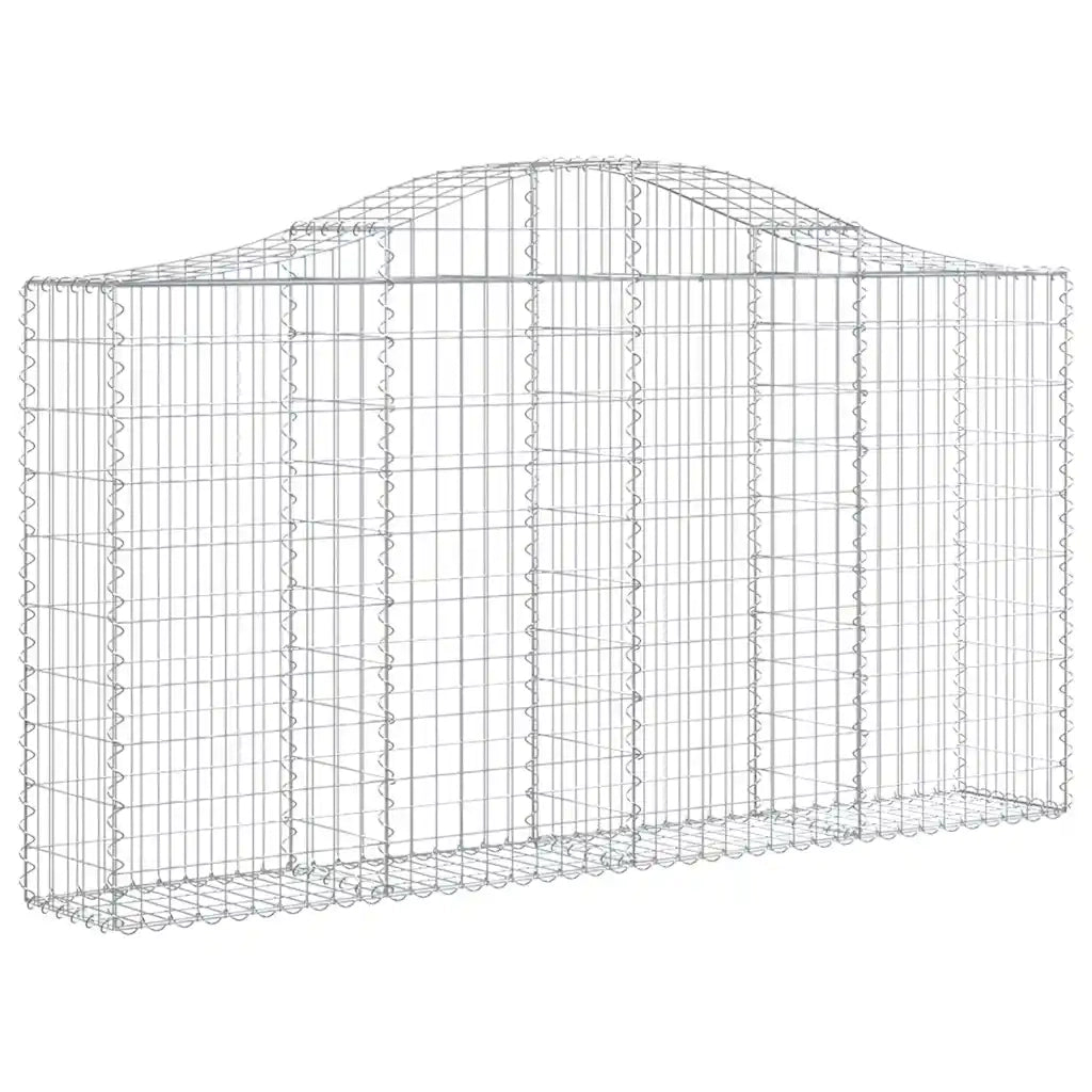 Cesti Gabbioni ad Arco 12 pz 200x30x100/120 cm Ferro Zincato