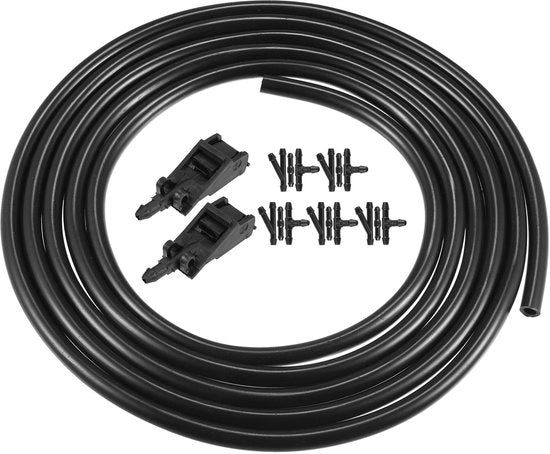 Kit di connettori per lavavetri - 2,5m - Set di sostituzione - Visibilità ottimale - Adatto per auto - Nero