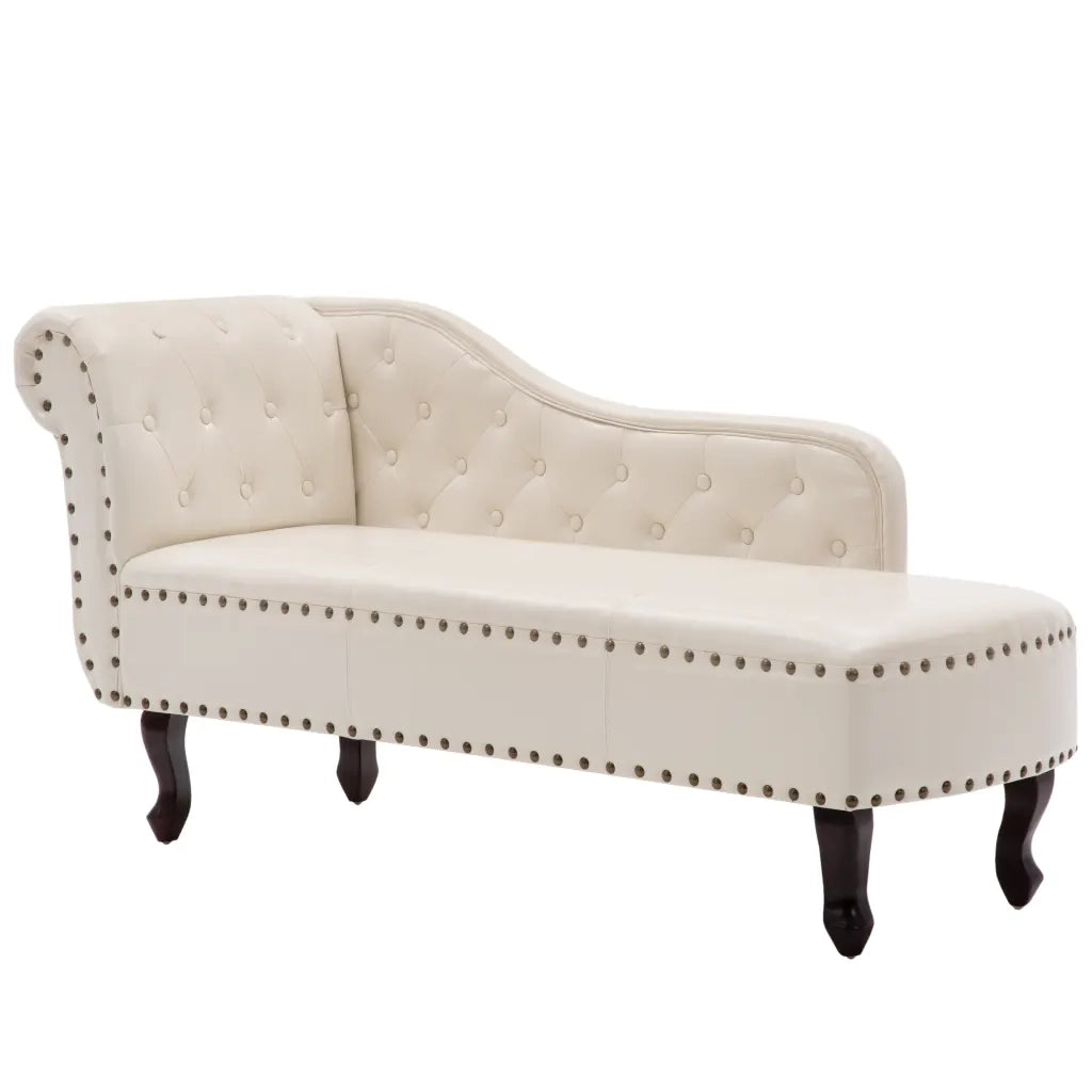 Sedia a Sdraio Bianco Crema in Similpelle 60783