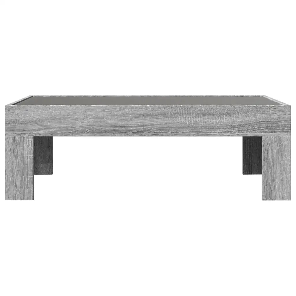 Tavolino da Salotto con LED Infinity Grigio Sonoma 90x50x30 cm