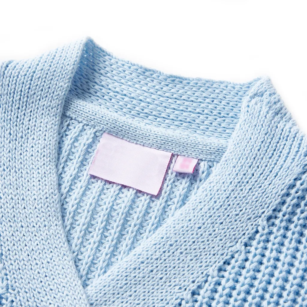 Cardigan da Bambina Lavorato a Mano Blu 92 CFW3563765