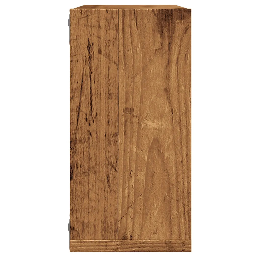 Mensole Parete a Cubo 2 pz Legno Vecchio 30x15x30 cm Truciolato 856576