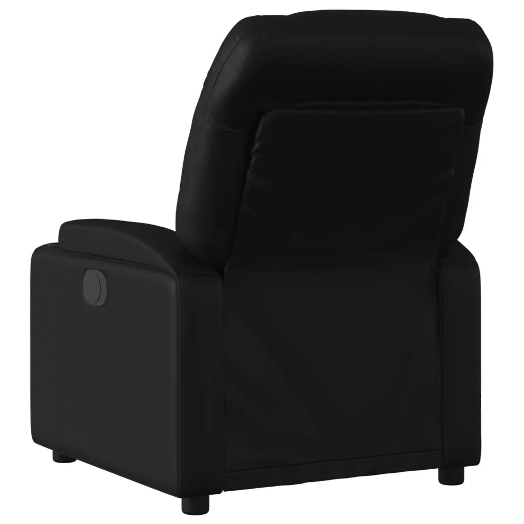 Divano Sedia-Poltrona reclinabile nera in similpelle 362618