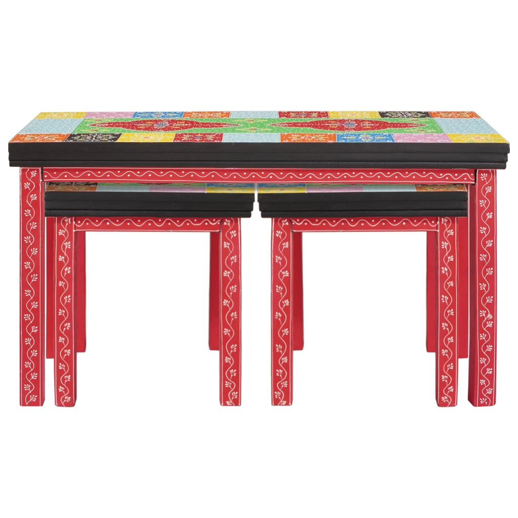 Tavolini Nesting 3 pcs in Legno Solido di Mango