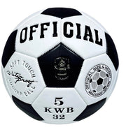 Pallone da Calcio - Dimensione 5 - Giocattoli da Esterno - 100% PVC - Sport e Gioco - Merchandise Ufficiale - Negozio dei Tifosi - Pallone da Calcio Nero Bianco - Disegno Classico