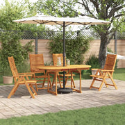 vidaXL Set da Pranzo per Giardino 5 pcs Marrone