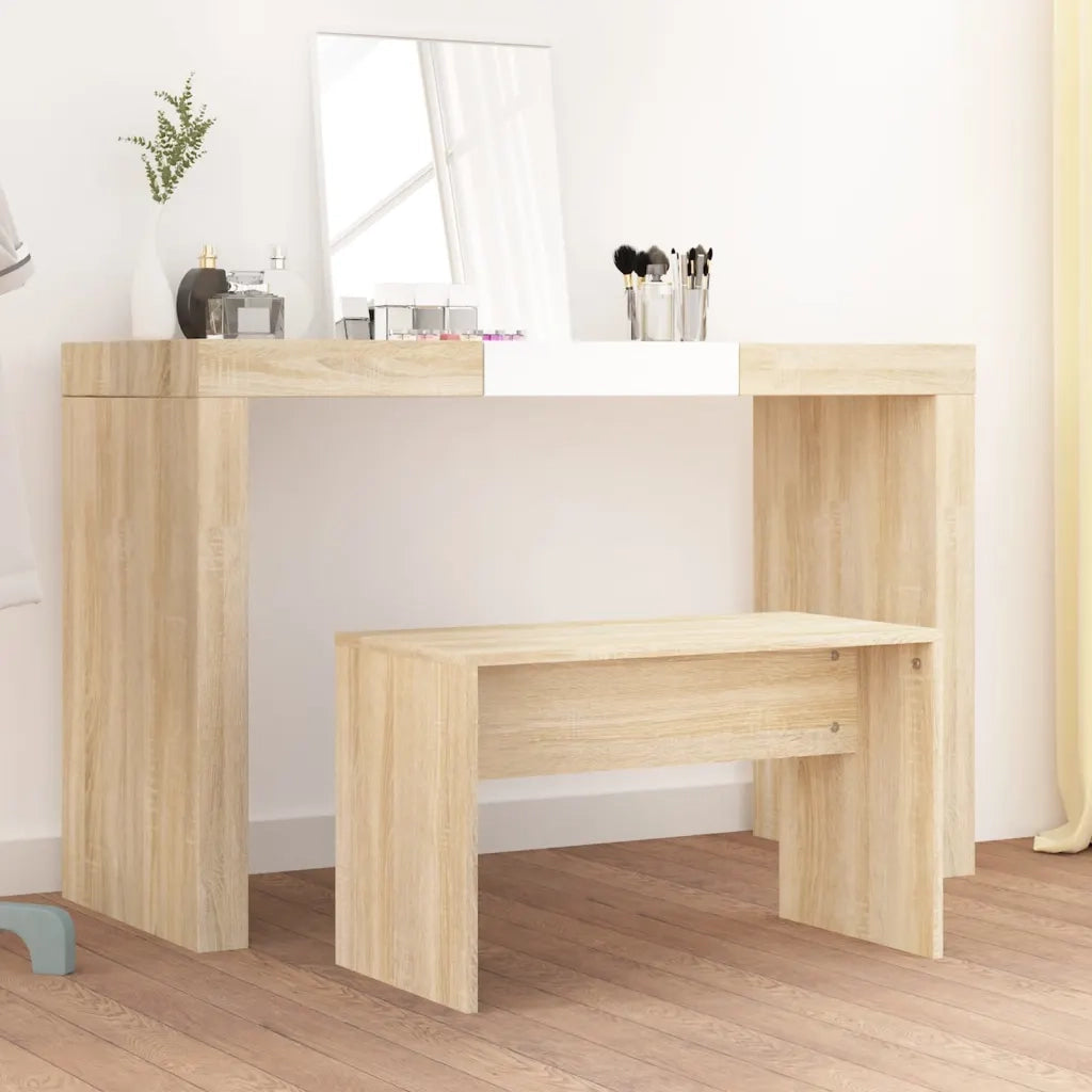 Sgabello da Toeletta Rovere Sonoma 70x35x45cm Legno Multistrato 802816
