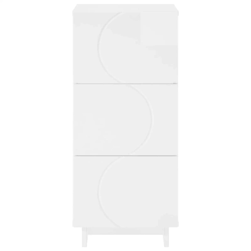 Credenza Bianco Lucido 33,5 x 34,5 x 75 cm Legno ingegnerizzato 8011517