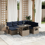 Set Divani da Giardino 8 pz con Cuscini Grigio in Polyrattan 3268071