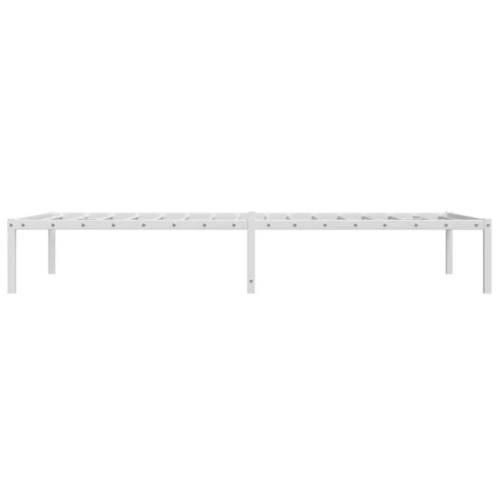 Letto singolo | Letto per adulti | Giroletto in Metallo Bianco 100x190 cm