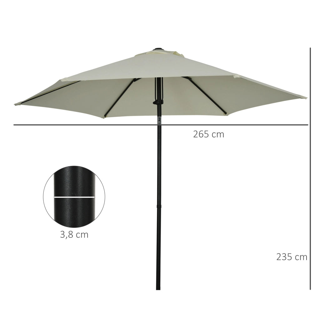 Ombrellone da giardino inclinabile ¨C Xylo ¨C grigio chiaro, poliestere 180g/m2, ventilazione