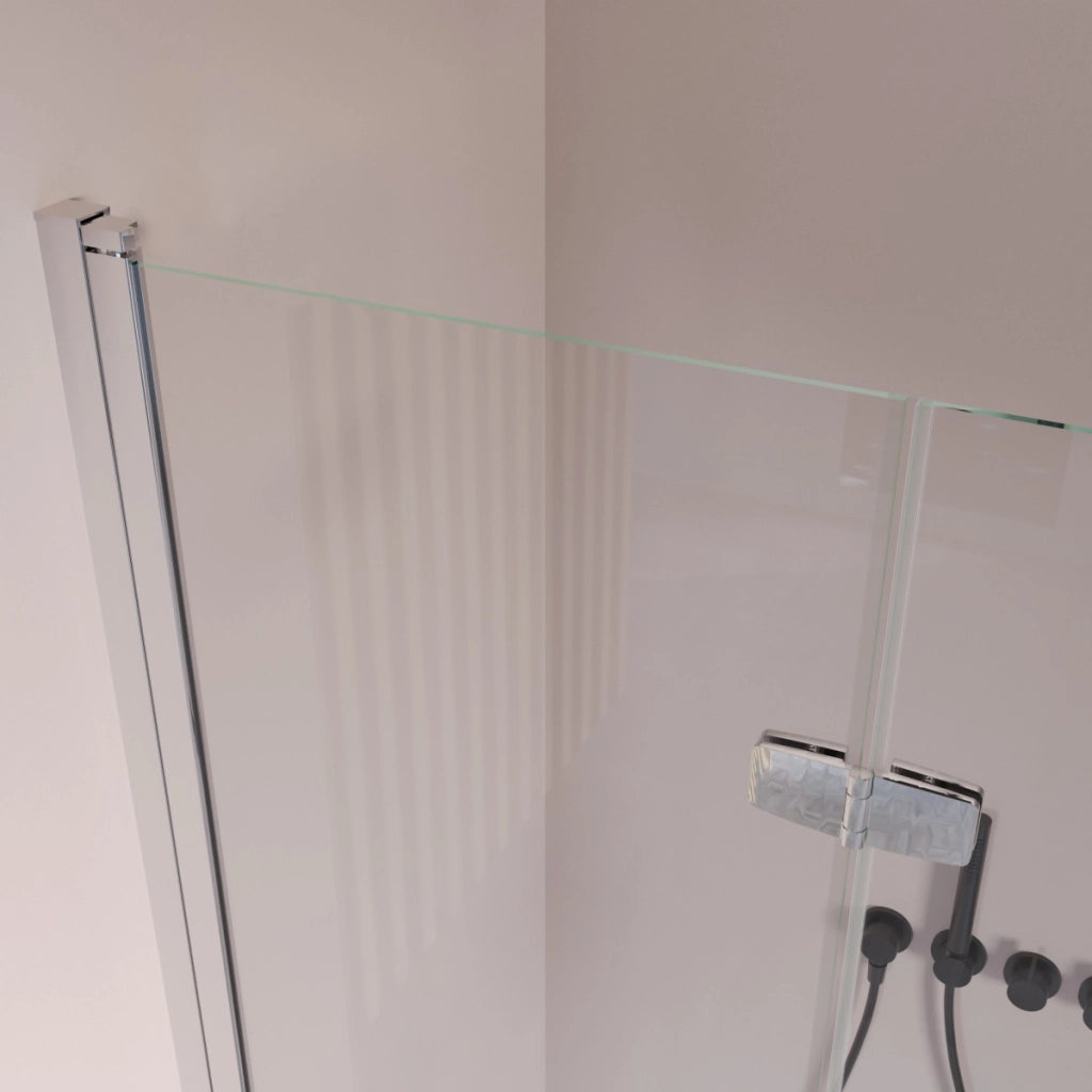 Porta doccia pieghevole ingresso centrale h195cm 6mm rea, misura 165