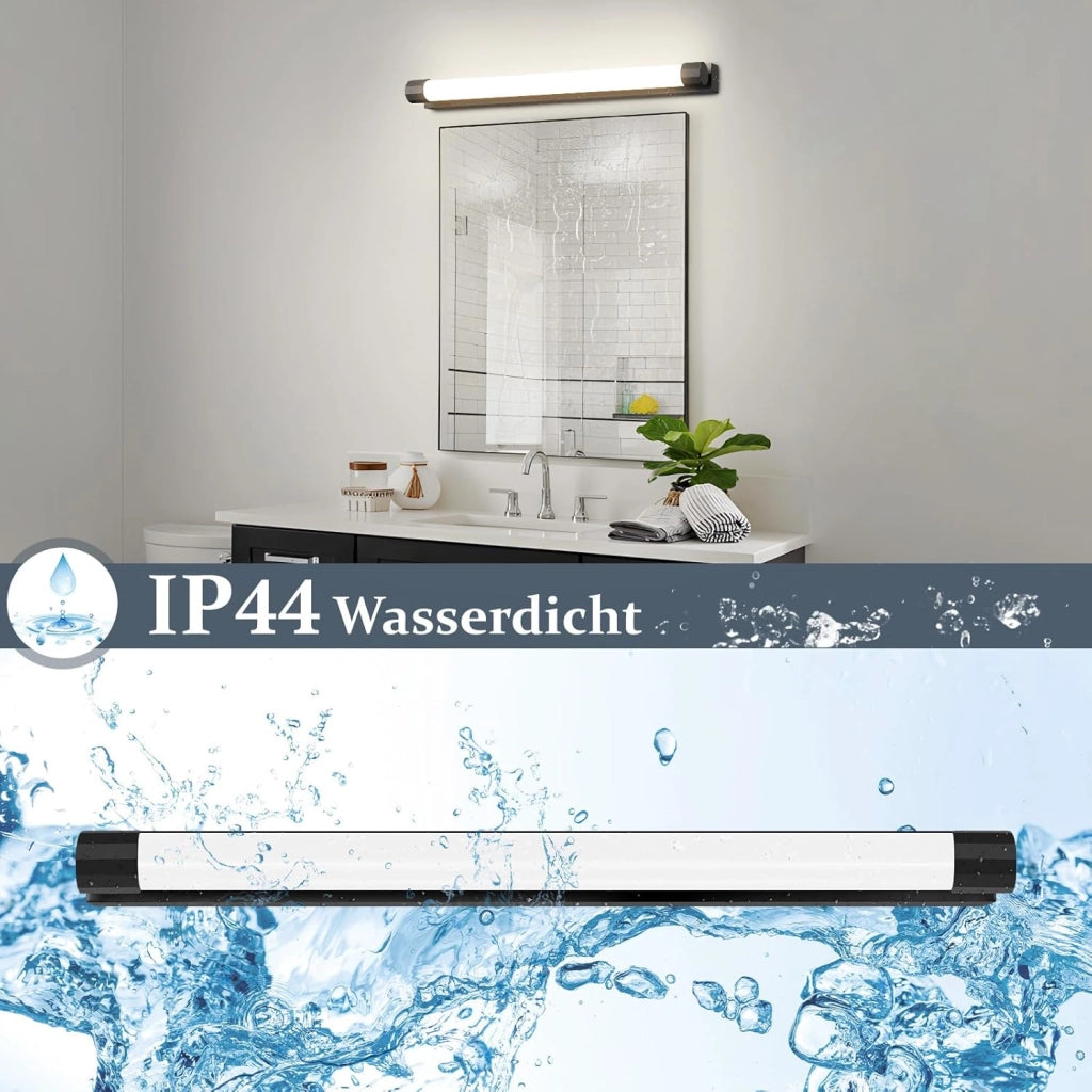 ZMH Applique da Parete LED  50cm 10W Colore Nero 4000K per Specchio da Bagno Illuminazione Moderna per Mobili da Cantina