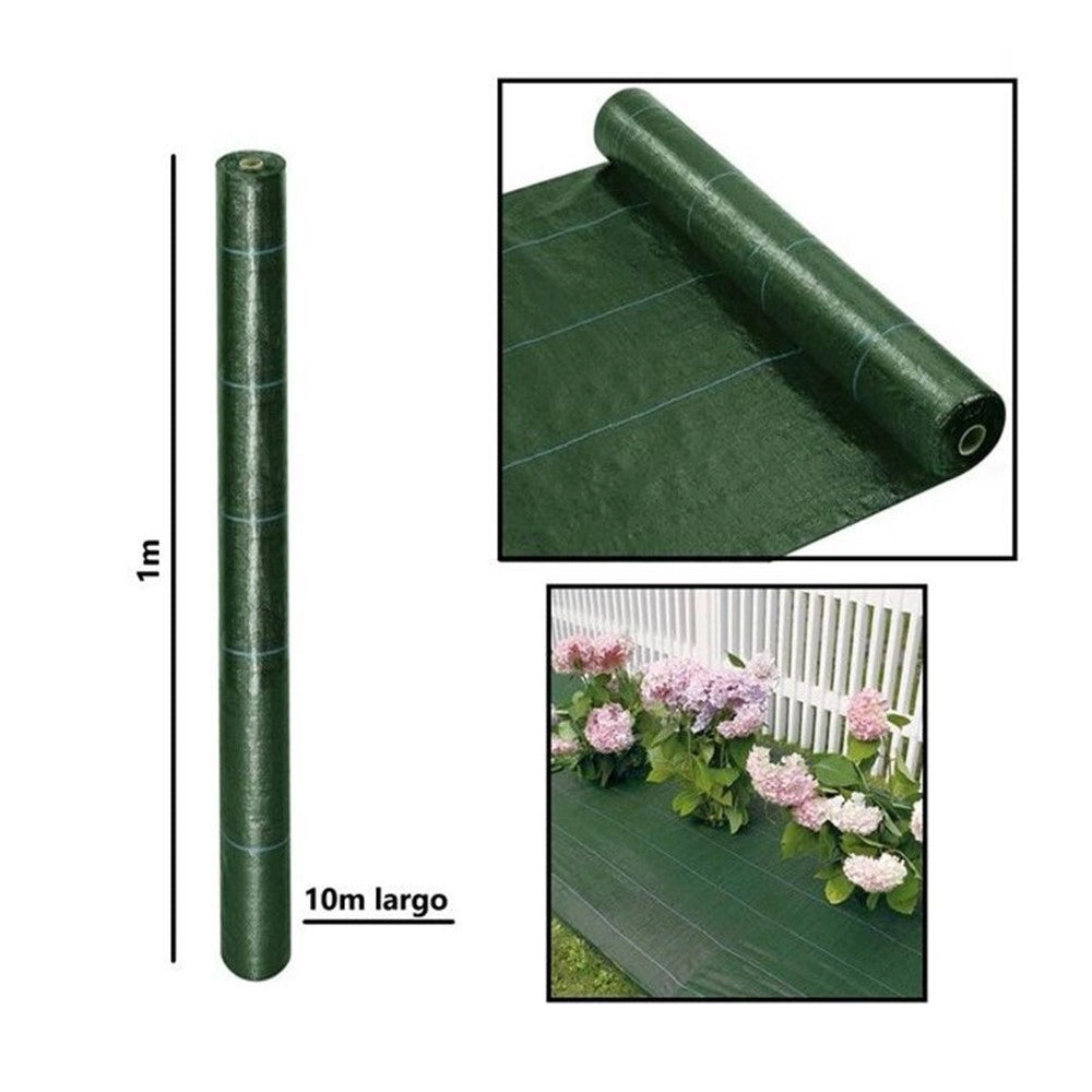 Trade Shop - Set 3pz Rete Telo Pacciamatura Anti Erba Orto Giardino Serra 1x10mt Resistente 222251 -