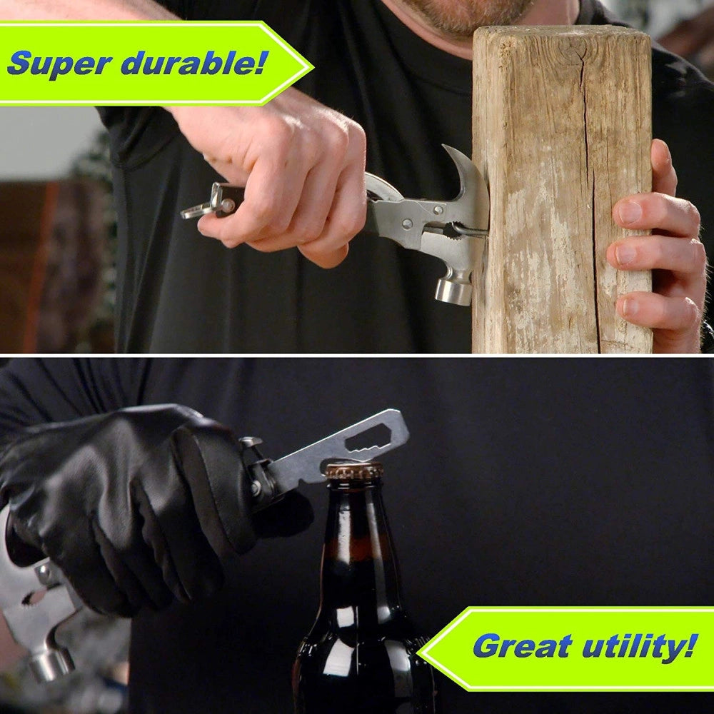 Trade Shop - Strumento Multiuso Multifunzione 18 Attrezzi In 1 Martello Pinza Cacciavite -