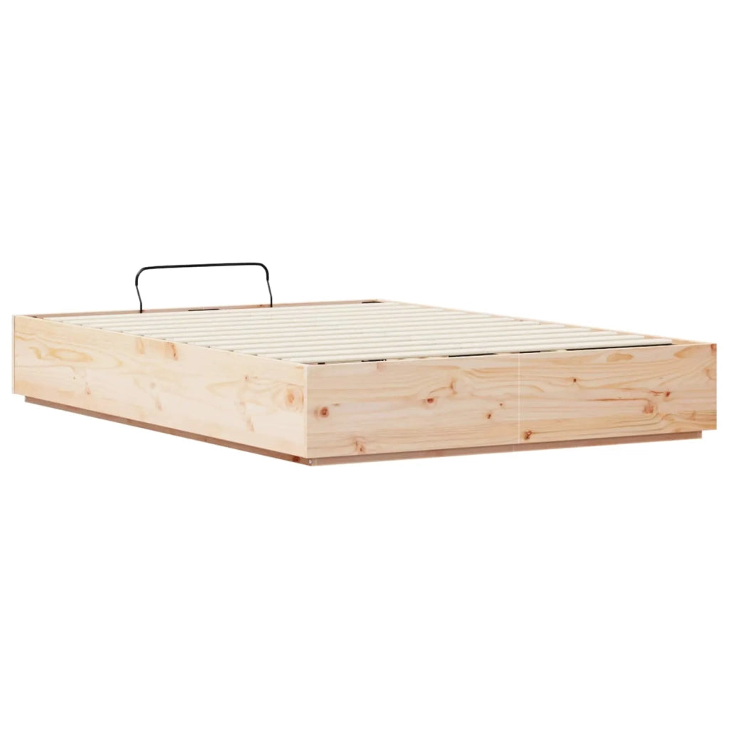 Letto ottomano Naturale 135 x 190 cm Legno di pino massiccio