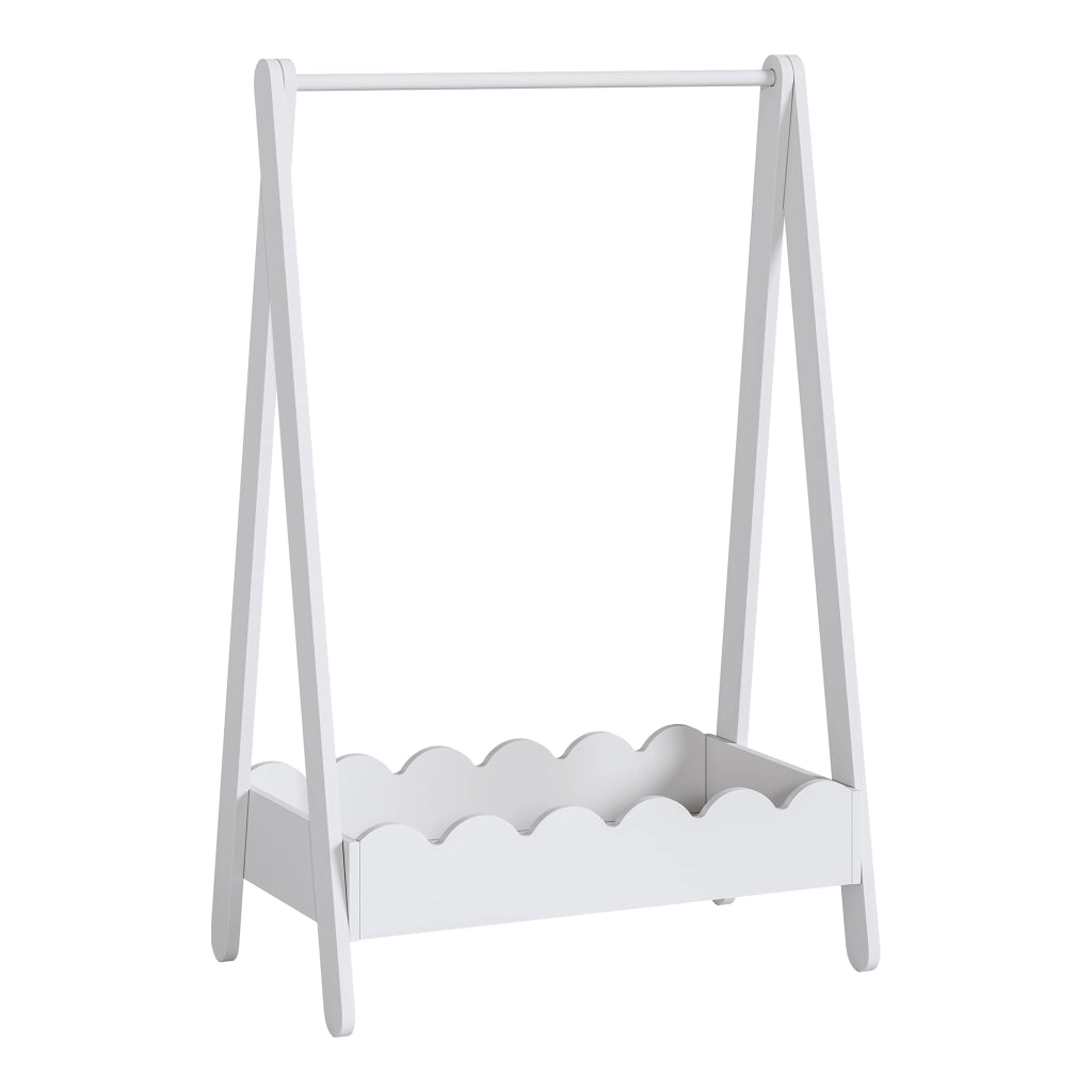 Stand Appendiabiti Vestnes a Forma di Capanna per Cameretta 99 x 66 x 38 cm - Bianco [en.casa]