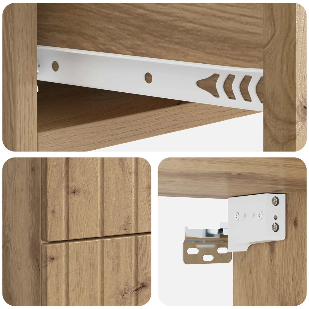 Mobiletto da notte a muro Rovere Artigianale 33 x 34,5 x 43 cm 898313