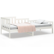Letto singolo | Letto per adulti | Dormeuse senza Materasso Bianca 90x200 cm Legno Massello Pino