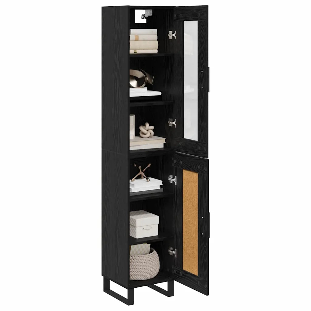 Credenza Rovere Nero 34,5 x 34 x 180 cm Legno multistrato 3416208