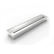 Bruciatore a bioetanolo per camino 7 L, in acciaio inox 91,5x18,7xH9,5 cm