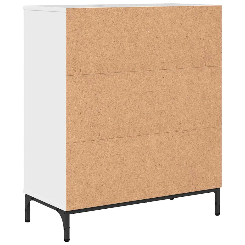 Credenza-Buffet-Armadio da cucina Bianco lucido 69.5 x 33 x 82 cm Legno multistrato