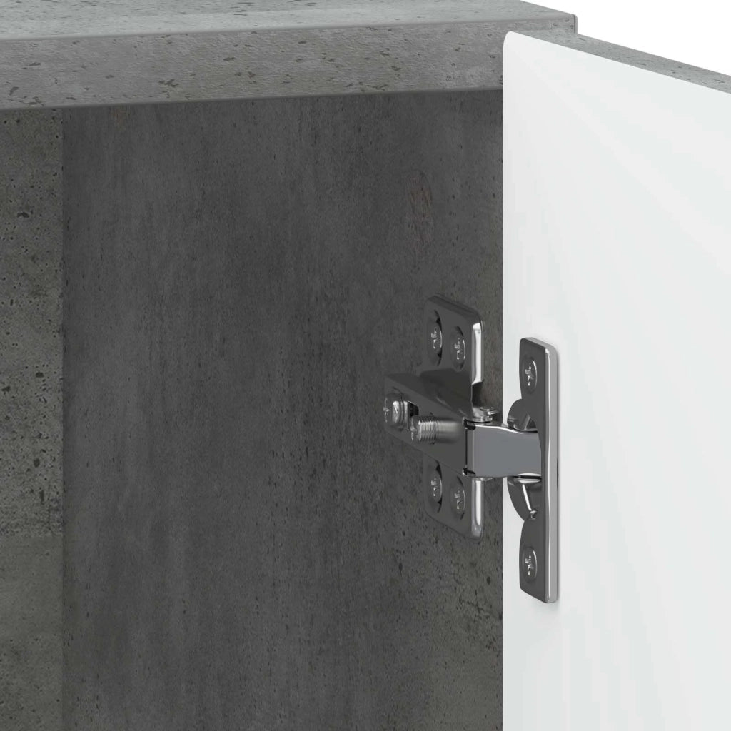 Armadio da Notte 2 pcs Grigio Cemento 43 x 34,5 x 50 cm