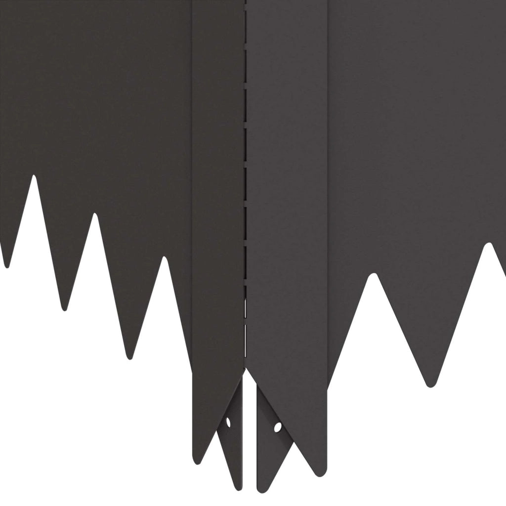 Bordura per Prato 100 x 100 x 35 cm Acciaio Nero 8008973