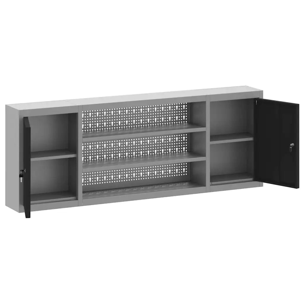 Mobile per attrezzi con blocco Nero e Grigio 150 x 20 x 55 cm CFW8780329