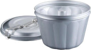 Pudding forma - Forma per bagnomaria in alluminio Ø 21 cm - Pudding con coperchio - Forma per torte e ciambelle - Forma per creatività da forno - Argento - 1 pezzo forma per pudding